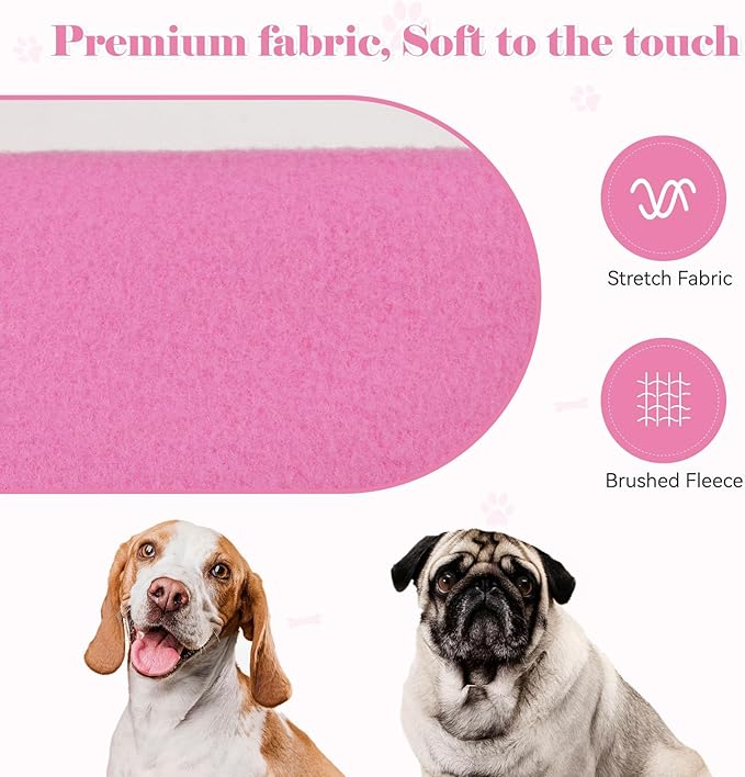 Dog Hoodie Dog Sweaters for Small Dogs Pet Sweater Solid Soft Brushed Fleece Pet Clothes Hoodie Sweatshirt with Pocket(Pink-XS)