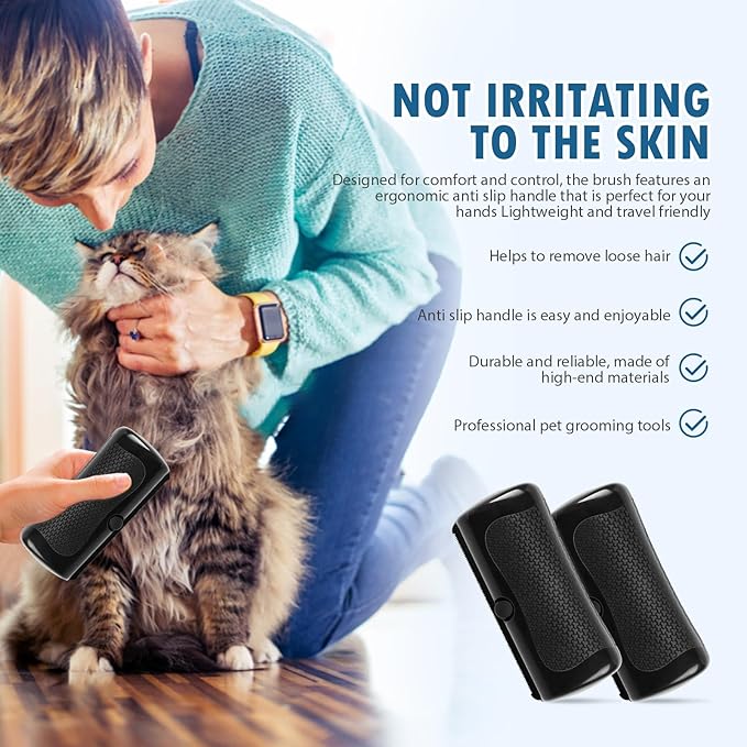 Deshedding Dog Brush, Groompro Deshedding Brush for Cats, Dogs, Rabbits, Horses, Ergonomic Pets Groomer for Matted Hair, 2PCS
