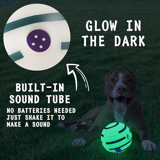 HYQ Glowing Small Dog Toys, Interactive Dog Toys Ball, Squeaky Dog Toys for Small Medium Large Dogs, Puppy Ball Dog Toys to Keep Them Busy (Glow Ball, 5.91 inch)