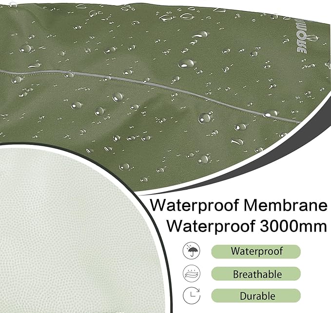 Waterproof Dog Raincoat, Adjustable Lightweight Dog Rain Jacket with Reflective Strip Leash Hole for Small Medium Large Dogs (Green, 3X-Large(77-94lb))