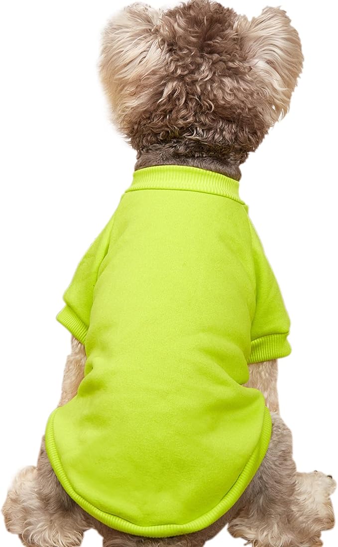 Puppy Sweater for Small Dogs Clothes Warm Winter Cat Clothe Pet Sweatshirt Knitwear Doggie Kitten Clothing, Light Green, Medium