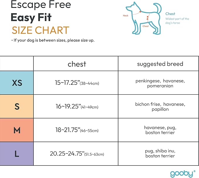 Gooby Escape Free Easy Fit Harness - Blue, X-Small - No Pull Step-in Patented Small Dog Harness with Quick Release Buckle - Perfect On The Go No Pull Harness for Small Dogs or Medium Dog Harness