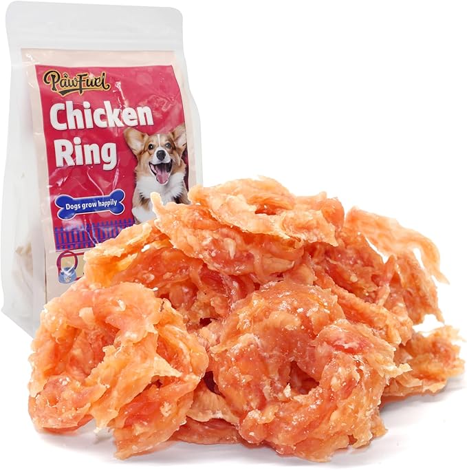Dog Treats Chicken Jerky Rings High Protein Taurine-Rich Perfect for Chewing Training Rewarding Small, Medium, and Large Dogs,14.11 Oz