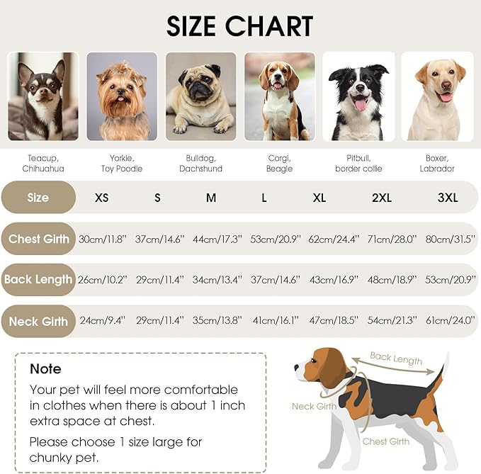 Queenmore Dog Sweater for Large Breeds, Long Sleeve Warm Dog Sweaters, Turtleneck Knitted Pullover Pet Clothes, XL Dog KintSweater, Cat Knitwear, Apricot XL