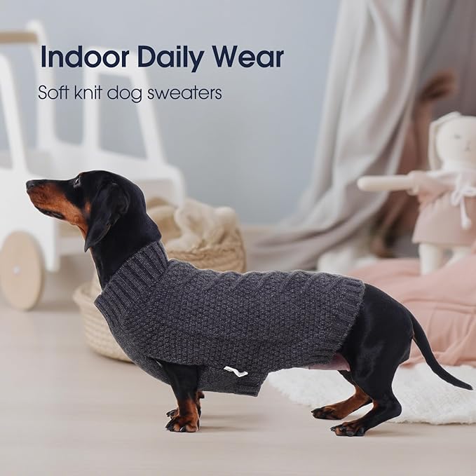 IECOii Dog Sweater Large Size Dog, XL Dogs Sweater Sleeveless with Good Stretchy, Warm Winter Knitwear for Male Female Dogs, Cold Weather Sweaters for Christmas Thanksgiving Halloween, Grey-XL