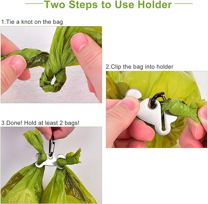 Dog Waste Bag Dispenser Pet Poop Bags Holder for Doggie Waste Bags Dispensers Soft Fabric Zipper Small Doggy Puppy Pouch for Leash Accessory Attachment with Carrier,2PCS Purple&Black