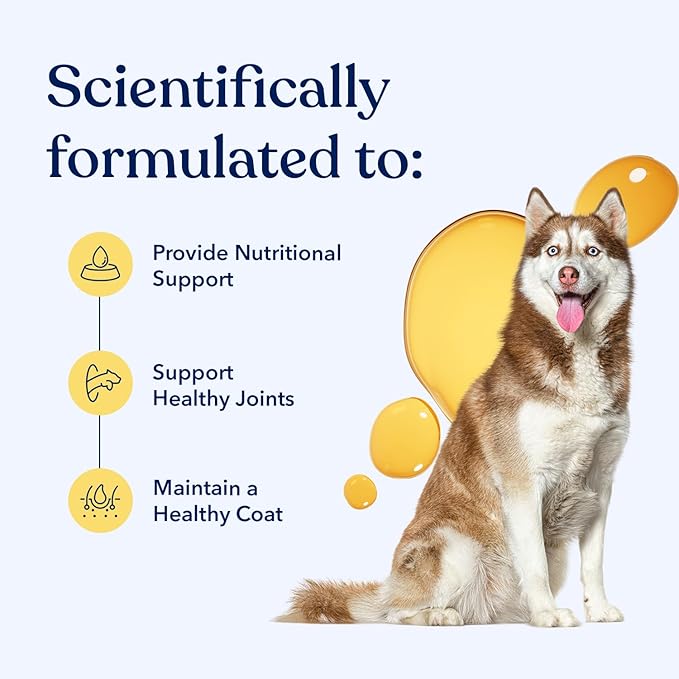 Honest Paws Wild Alaskan Salmon Oil for Dogs & Cats – Omega 3 Fish Oil Supplement for Skin, Coat, Joint & Heart Health – Natural, Sustainably Sourced, 16 oz