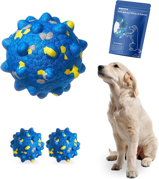 2 Pcs Tough ETPU Dog Balls for Aggressive Chewers - Bouncy, Interactive Floating Chew Toys for Fetch & Water Play with Small Medium Dogs