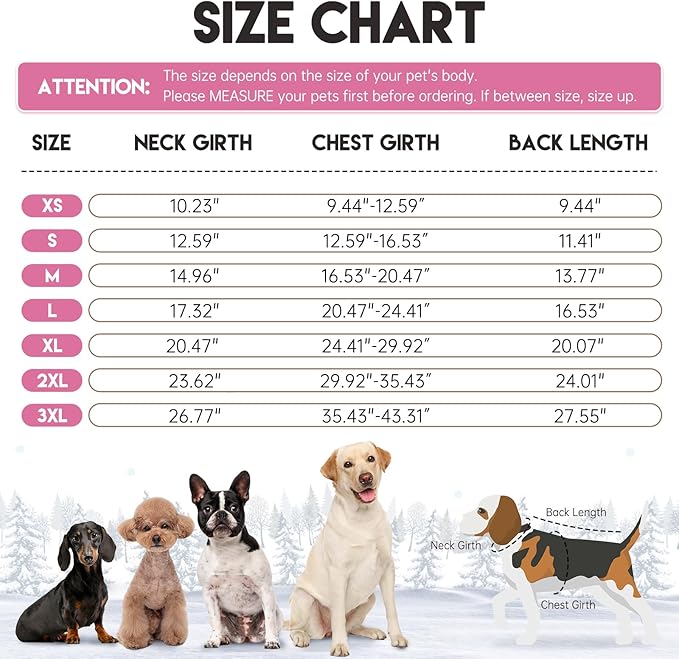 BRKURLEG Dog Winter Jacket, Warm Dog Winter Coats for Small and Medium Large Dogs, Reflective Adjustable Pet Cold Weather Coats, Waterproof Dogs Snow Jacket Clothes Fleece Vest (L, Rose Red)