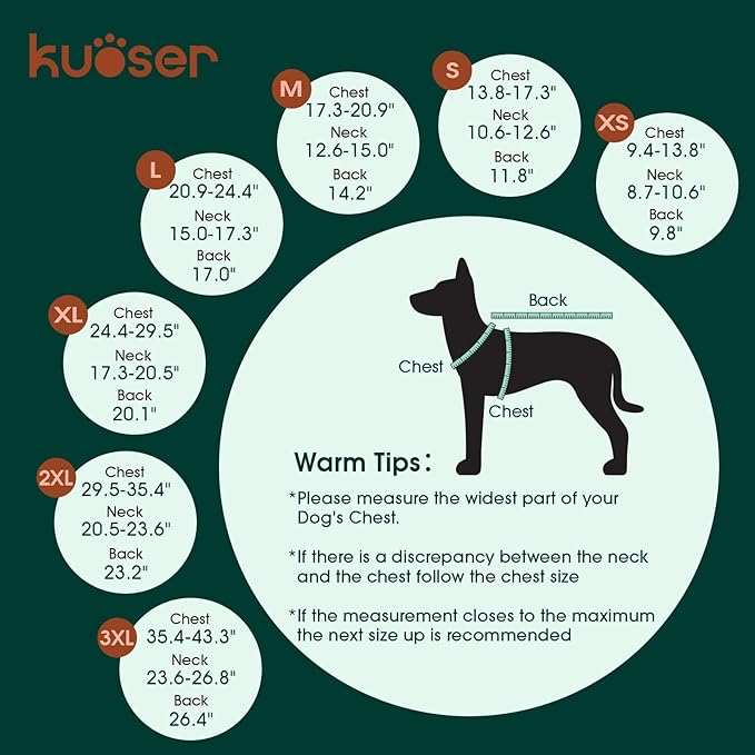Kuoser Warm Dog Coat, Waterproof Dog Coats for X-Small Dogs, Adjustable Durable Doggie Winter Jacket Reversible Cozy Puppy Cold Weather Apparel from Small to Large Breed, New Brown XS