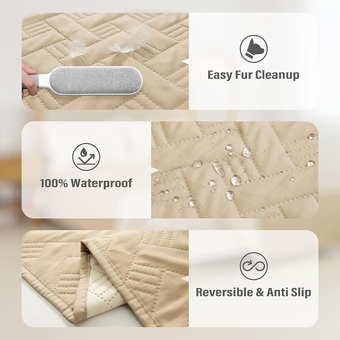 Dog Bed Cover for Pets - Blankets Rug Pads for Couch Protection Waterproof Bed Covers Dog Blanket Furniture Protector Reusable Changing Pad