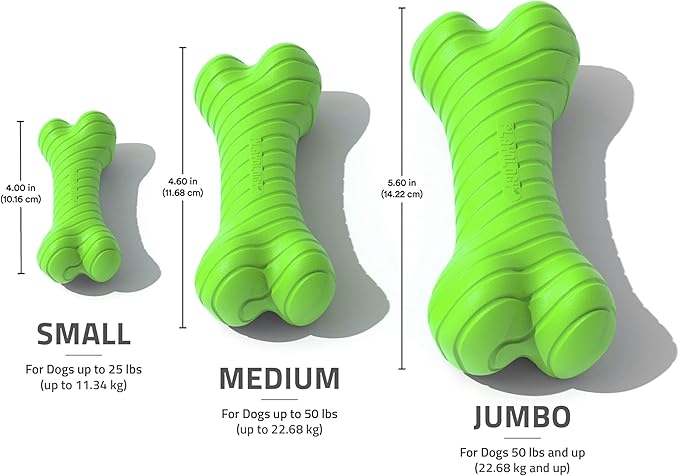 Playology Dog Toys | Dual Layer Bone Durable Chew Toy Bone for Dogs | Jumbo Sweet Potato Scented Toy - Easy to Clean and Made from Non Toxic Materials