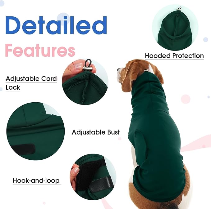 Anxiety Vest for Small Dogs-S,Breathable Anxiety Shirt for Strangers,Storm,Travel,Bichon Calming Wrapped Vest,Breathable Suitable for All-Seasons,Machine Washable(DarkGreen)