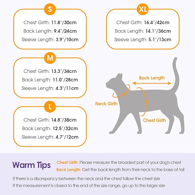 SUNFURA Hair Sticky Cat Clothes, Cat Sweater for Cats Only, 4-Legged Fleece Sweaters Kitten Pajamas Reduce Shedding Fur, Warm Pullover Shirts for Cats, Red M