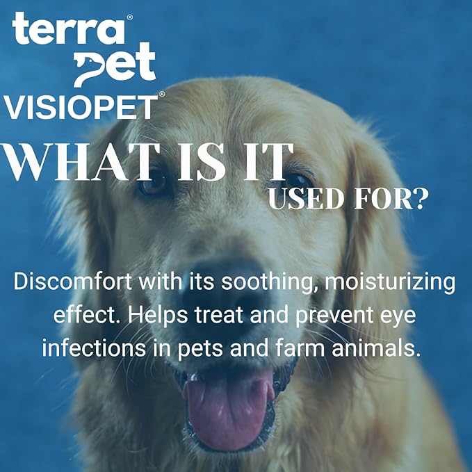 Visiopet Pet Eye Drops Health for Dogs, Cats, Cattle, Sheep, Horse, Bird 1/8 oz /5 ml