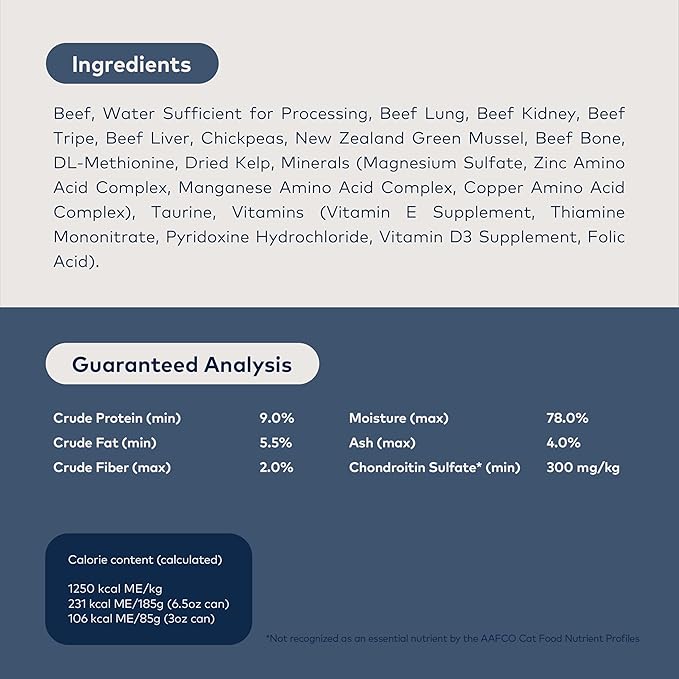 ZIWI Peak Wet Cat Food – All Natural, High Protein, Grain Free, Limited Ingredient, with Superfoods (Beef, Case of 6, 3oz Cans)