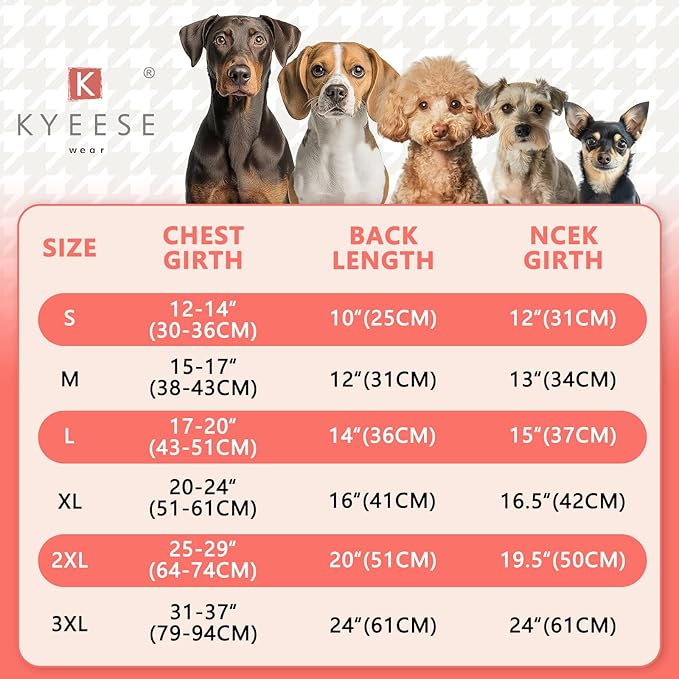 KYEESE Dog Coat Warm Pet Winter Coat with Leash Hole Waterproof Dogs Jacket with Fleece Lined Soft Pet Sweater for Cold Weather Windproof Dog Puffer Coats for Small Dogs Thick Cat Clothes with Pocket