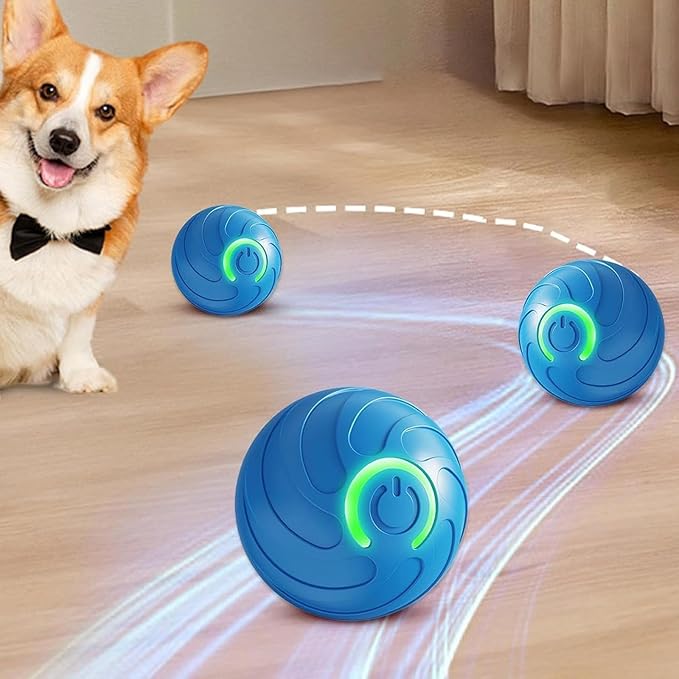 Smart Jumping Ball Toy for Cats, Dura-Spin Electric Cat Ball, Interactive Cat Toys for Indoor Cats - 1pack Blue