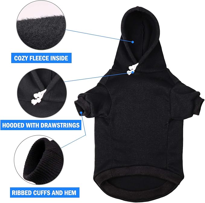 Dog Hoodie Sweater for Dogs Pet Clothes Buffalo Plaid Dog Hooded Sweatshirt Warm and Soft Breathable Cozy(Reindeer&XS)