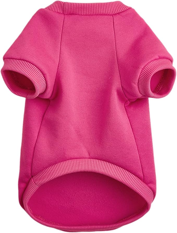Puppy Sweater for Small Dogs Clothes Warm Winter Cat Clothe Pet Sweatshirt Knitwear Doggie Kitten Clothing, Rose, XX-Small