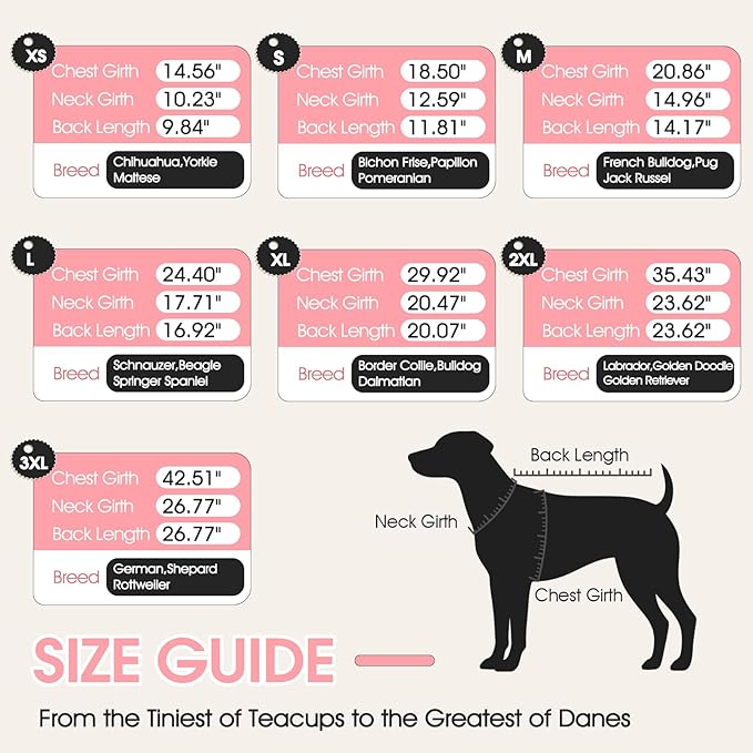 Dog Coat with Harness Built in -Pink,Large- Fleece Lined Dog Snow Jacket Snowsuit，Adjustable Reflective Winter Warm Cold Weather Coat