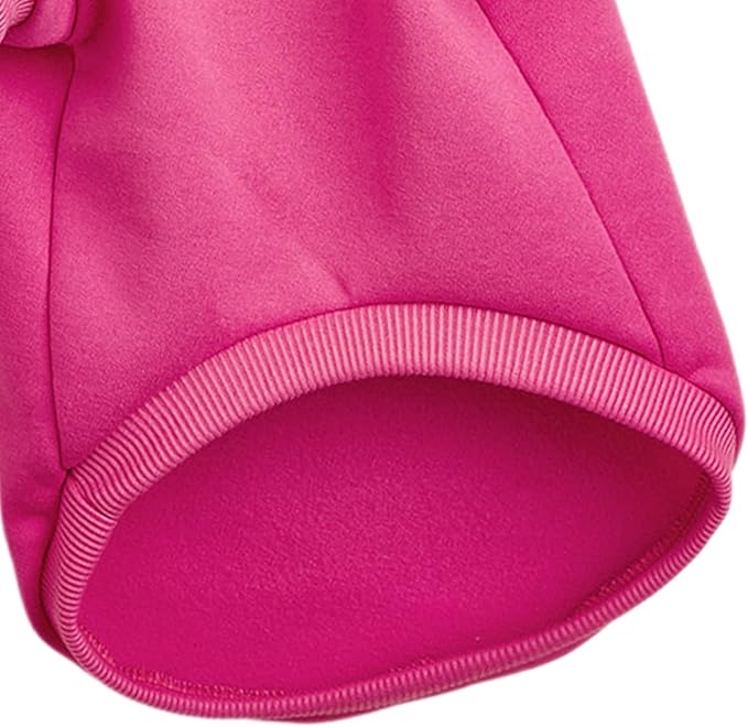Puppy Sweater for Small Dogs Clothes Warm Winter Cat Clothe Pet Sweatshirt Knitwear Doggie Kitten Clothing, Rose, Medium