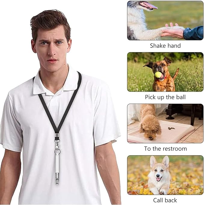 Dog Whistle to Stop Barking Neighbors Dog,2 Pcs Adjustable Ultrasonic Silent Dog Whistle