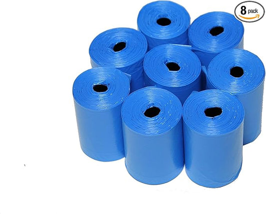 Easy Open & Strong Leak-Proof Poop Bags Dog Waste Bags 13.25 x 9" Made in USA .Bags are easier to tie than standard 12 inch bags (Blue)