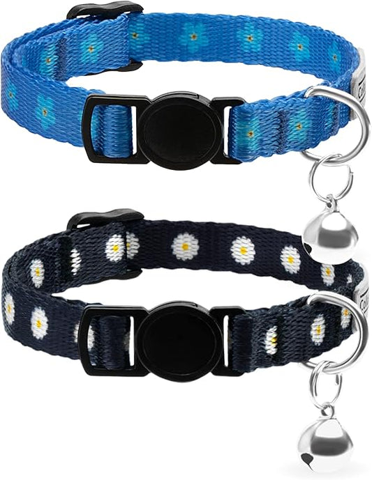 CollarDirect Cat Collar Breakaway with Removable Bell Set of 2 PCS