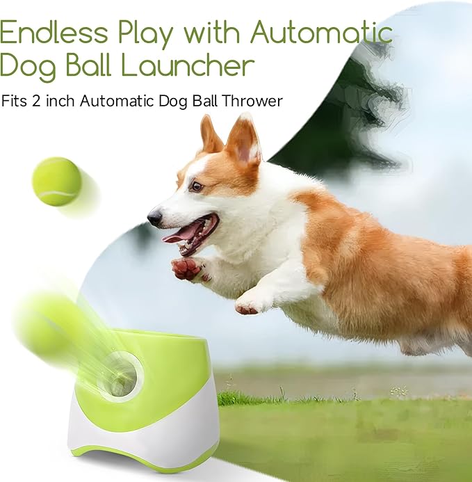 susu & wuwu 12 Pack Mini Tennis Balls for Small Dogs, 2 Inch Small Tennis Balls for Dog Interactive Playing Fetching Training, Puppy Toys to Keep Them Busy