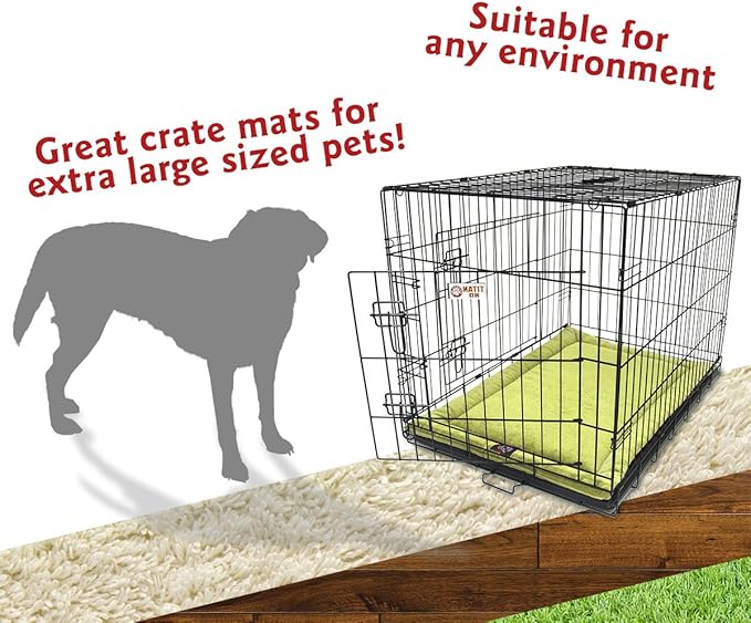 Majestic Pet Orthopedic Memory Foam Dog Crate Mat - Plush Pet Bed Pad for Crates & Kennels | USA Crafted | 48"x30" Villa Apple