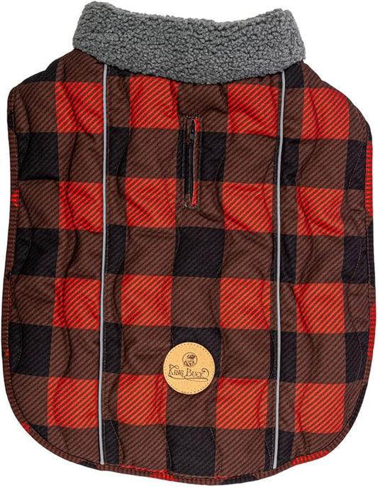 King Buck After-Hunt Quilted Sherpa Jacket, Buffalo Red, S/M