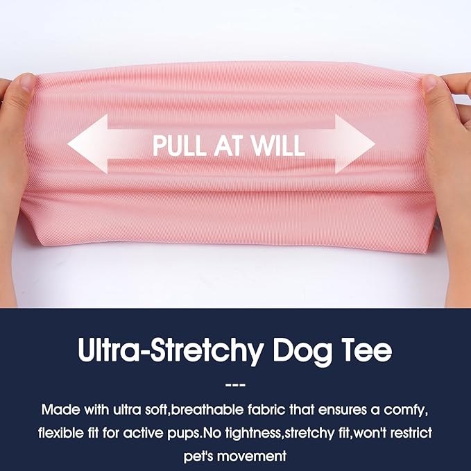 IECOii 2Pack Dog T-Shirts for Large Dogs | Breathable & Lightweight Fabric, Easy-On Design for Doberman, Machine Washable, Pink+Green, 4XL
