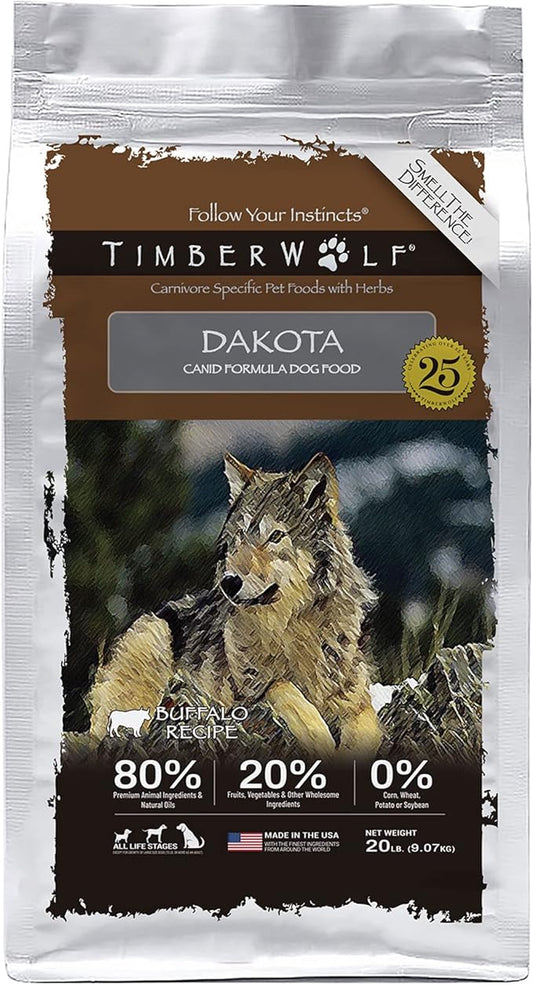 Timberwolf Dakota Buffalo Recipe Dry Dog Food 20lb