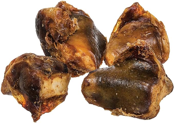 Pawstruck Natural Knee Cap Dog Bones - Treats for Aggressive Chewers, Low Fat & High Protein Chews, Beef Flavor, Long-Lasting Rawhide Alternatives - 10 Pack, Packaging May Vary