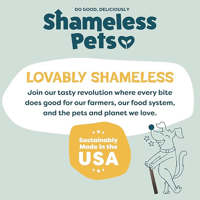 Shameless Pets Dental Treats for Dogs, Banana Bone-Anza - Healthy Dental Sticks with Hip & Joint Support for Teeth Cleaning & Fresh Breath - Chews Free from Grain, Corn & Soy