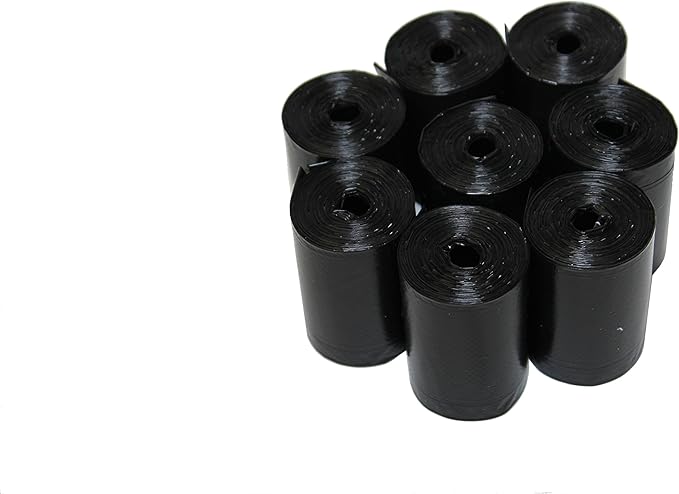 120 Easy Open & Strong Leak-Proof Poop Bags Dog Waste Bags 13.25 x 9" Made in USA .Bags are easier to tie than standard 12 inch bags (Black)