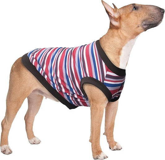 Extra Large Dog T Shirts Clothes Sleeveless Tank Top Vest for Labrador Rottweiler Great Dane, Red, 3X-Large