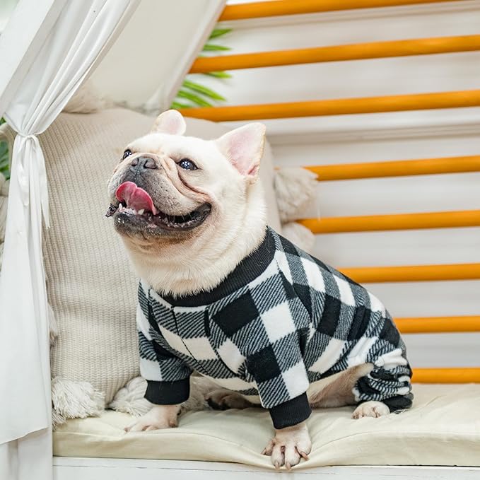 SCENEREAL Dog Pajamas for Small to Large Dogs Soft Pet Sweater Clothes Warm Puppy Onesie Outfits for Doggie Winter Christmas - Dog Jammies Pjs
