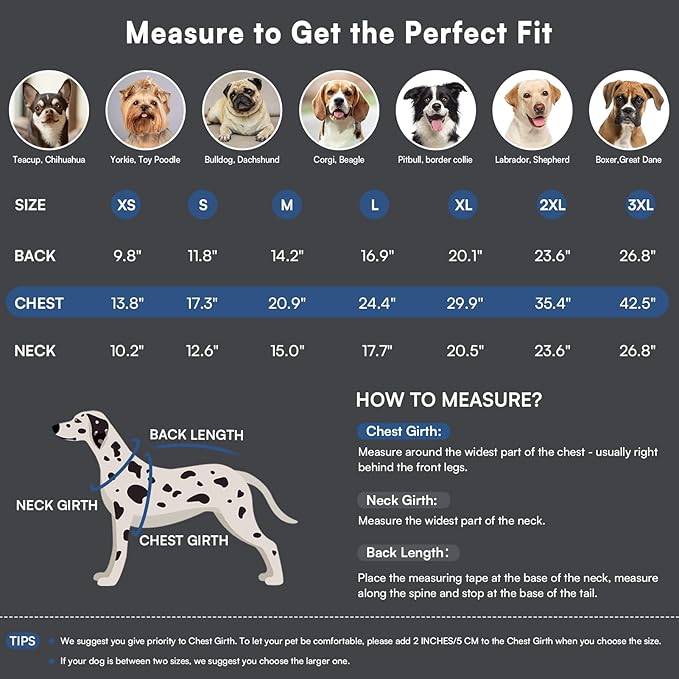 Queenmore Dog Jackets for Large Dogs, Dog Coat with Harness Built in,Waterproof Dogs Coats with Zipper On Back,Warm Fleece Lining Cold Weather Pet Coats with Furry Collar for Labrador,NavyBlue,L
