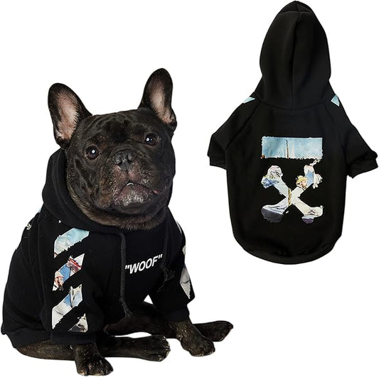 ChoChoCho Woof Dog Hoodie, Designer Dog Hoodies for Small Medium Large Breeds, Art Collection Dog Sweatshirts, Street Drawstring Hoodies Outfit Clothes for Puppy Puppies (5XL, Monet Painting)
