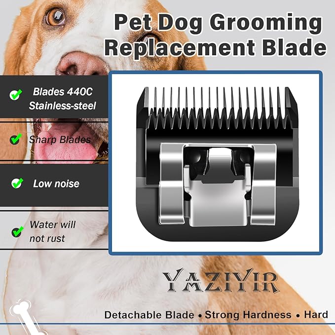 3 Pack 15# Detachable Dog Grooming Steel Blades,Compatible with Andis,Oster A5,Wahl KM-10 Series,Cut Length 3/64" 1.2MM （Black）