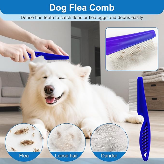 Slicker Brush for Dogs, Doodle & Poodle Brush for Long Haired Dog, Dog Slicker Brushes Goldendoodle Long Pin Detangler for Dematting (Large Curved)