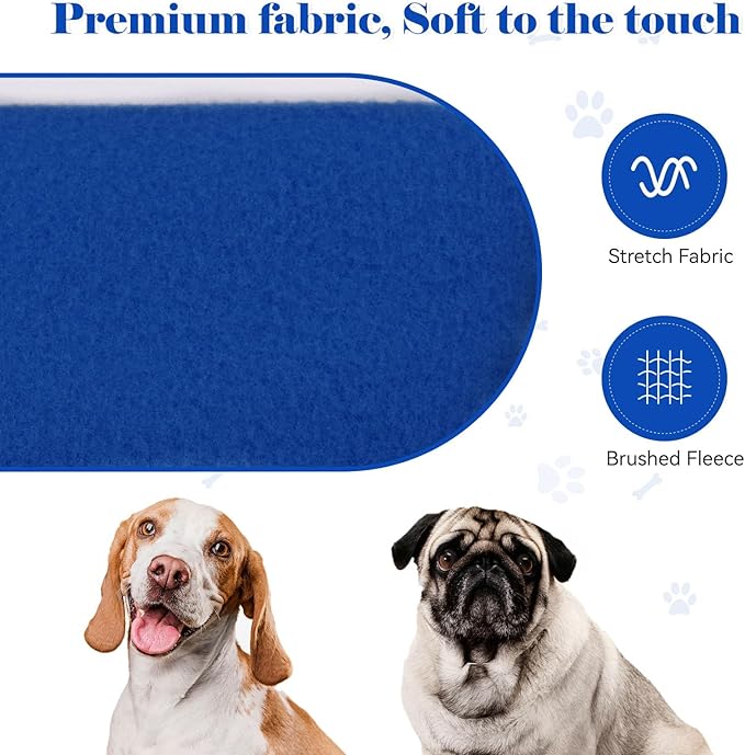 Dog Sweaters for Medium Dogs Dog Hoodie Pet Sweater Solid Soft Brushed Fleece Pet Clothes Hoodie Sweatshirt with Pocket(Blue-M)