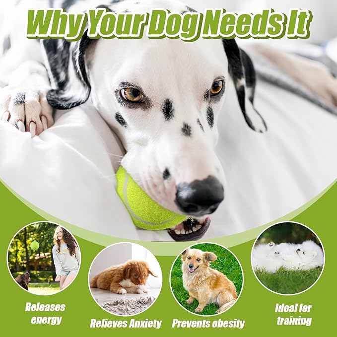 20 Pack Bulk Tennis Balls for Dogs, 2.5 Inch Mini Tennis Balls for Pet Playing Fecth, Yellow Interactive Easy Catching Dog Playing Ball for Small Size Dogs Puppy Pet Playings Exercise and Practice