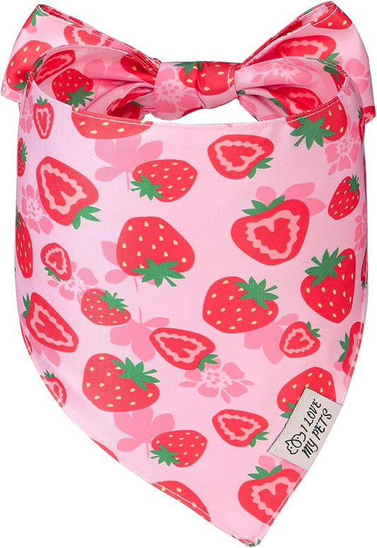 SCENEREAL Summer Dog Bandana, Double Side Dog Scarf for Small Medium Large Dogs Cats Puppy,Holiday Bandanas for Dogs Boys Girls, Premium & Soft Fabric Pet Accessories for Birthday Party Days, (Size S)