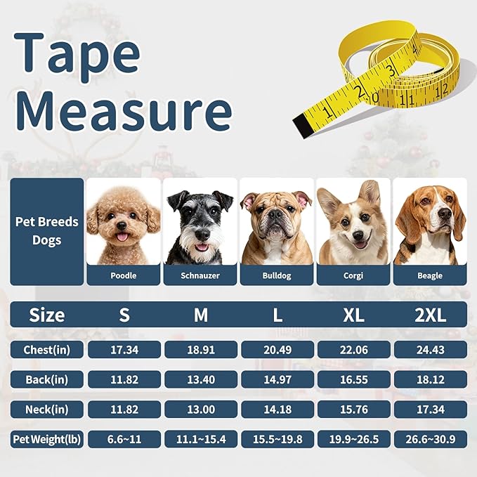 Dog Winter Coat for Small & Medium Dogs (Up to 31lb), Waterproof Dog Coat with Harness, Puppies Windproof Puppy Puffer Jacket, Snowsuit for Dachshund,Frenchie, Corgi (Paw Blue, XLarge)