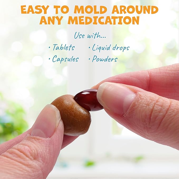 Flavor-Doh - Flavored Pill Wrap for Dogs to Hide Capsules and Create Pill Treats for Dogs - Easy-to-Use Treat Paste for Pet Medication - Bacon n' Cheese (8oz)