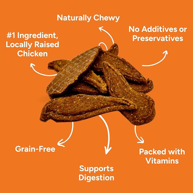 Gaines Family Farmstead Chicken & Sweet Potato Fillets for Dogs - 8 oz Pouch, Soft Chew, All-Natural, Grain-Free, Healthy Dog Treats for All Ages & Breeds, Made in USA