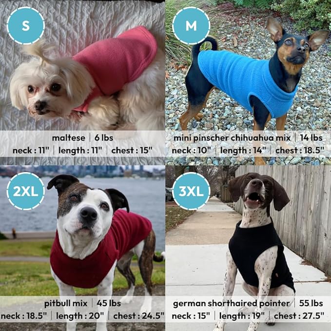 Gooby Stretch Fleece Vest Dog Sweater - Gray, 5X-Large - Warm Pullover Super Stretchy Fleece Dog Jacket for Small to Large Dogs